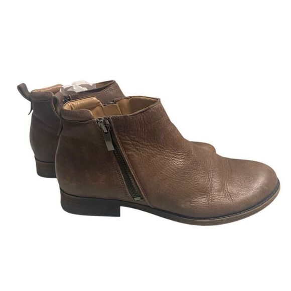 FRANCO SARTO Women’s Keegan Leather Brown Boots  Size 7M Side Zip SEE DESCRIPTIO - Picture 3 of 13